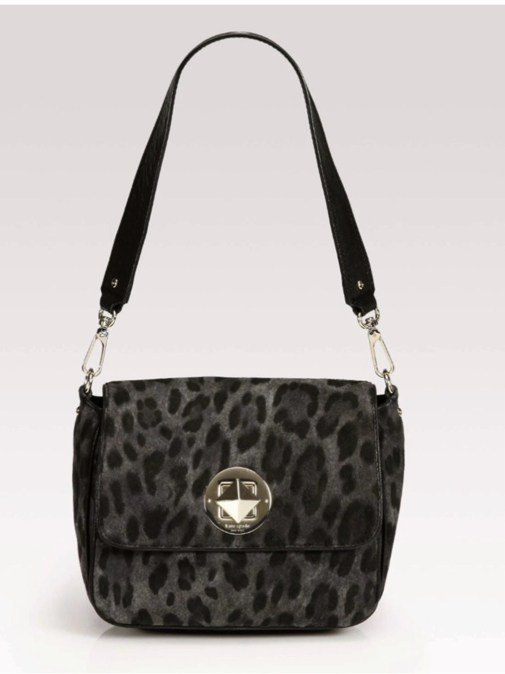 Kate Spade  Ocelot Leopard Print Shoulder Bag with Silver Accent